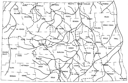 Preglacial river system